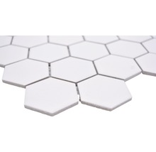 Keramikmosaik HX AT51 Hexagon 32,5x28,1 cm Uni weiß R10B