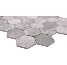 Keramikmosaik HX Curio ZDG Hexagon 32,5x28,1 cm Grau