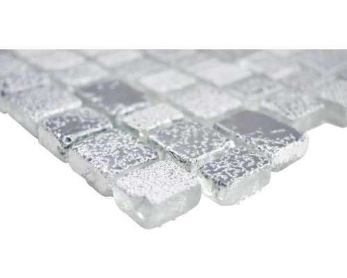 Mosaikfliesen aus Glas und Silber