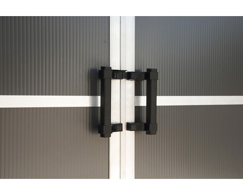 Doppeltür aus Polycarbonat mit Griffen