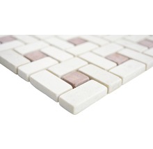 Natursteinmosaik XNM BS27 30,5x30,5 cm Beige/Rot