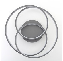 Moderne LED Deckenleuchte mit drei überlappenden Ringen.
