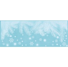 Weihnachtliches Design mit Tannenzweigen und Schneeflocken