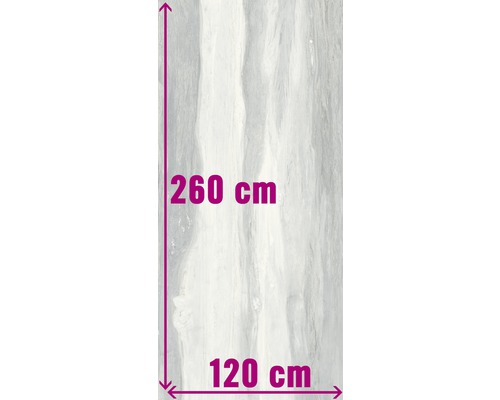 XXL Feinsteinzeug Wand- und Bodenfliese Marblewood Perla poliert 120 x 260 cm 7 mm
