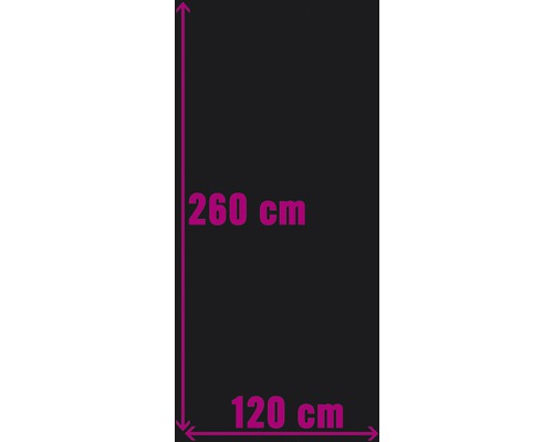 XXL Feinsteinzeug Wandfliese Black matt 120 x 260 cm 6 mm