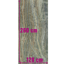 XXL Feinsteinzeug Wand- und Bodenfliese Nephrite poliert 120 x 260 cm 7 mm-thumb-3