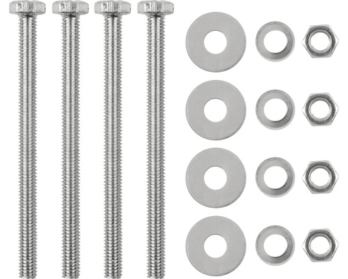 Set mit Bolzen, Unterlegscheiben und Muttern