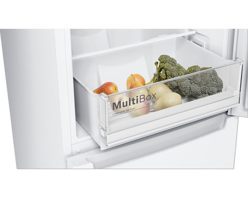 Gemüse und Obst in einer MultiBox Schublade im Kühlschrank.