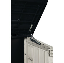 Mülltonnenbox Stora Way Plus XL inkl. Gasdruckfedern 145 x 85 x 124,5 cm Holzoptik taupe-anthrazit