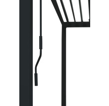 Detailansicht einer Markise mit Kurbel