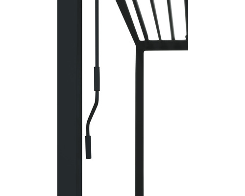 Detailansicht einer Markise mit Kurbel