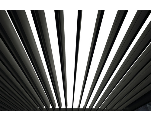 Pergola mit Lamellen aus Aluminium
