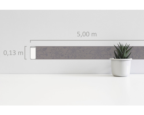 Bordüre mit Blumenmuster, Länge 5 Meter, Breite 0,13 Meter
