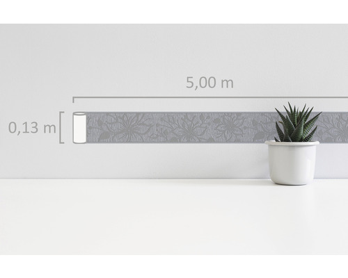 Tapetenbordüre mit floralem Muster, 5 Meter lang und 0.13 Meter breit