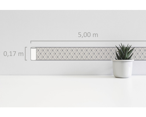 Bordüre, 0,17 Meter hoch, 5,00 Meter lang
