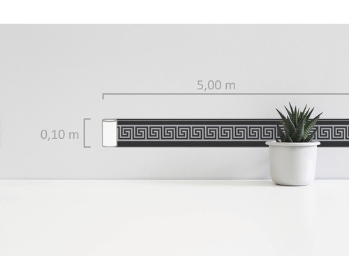 Bordüre mit Mäandermuster, 5,00 m Länge und 0,10 m Breite zur Wanddekoration