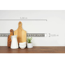 Bordüre selbstklebend 9045-15 Only Border Schriftzeichen schwarz beige 5 m x 5 cm