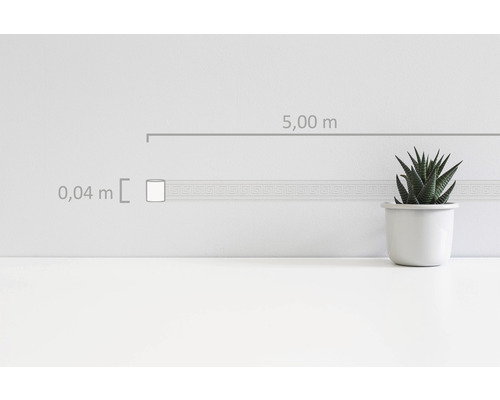 Dekoratives Bordüre mit Mäandermuster, 5 Meter lang und 0.04 Meter breit