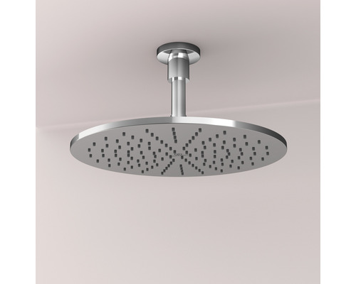 Runde Kopfbrause zur Deckenmontage im Badezimmer.