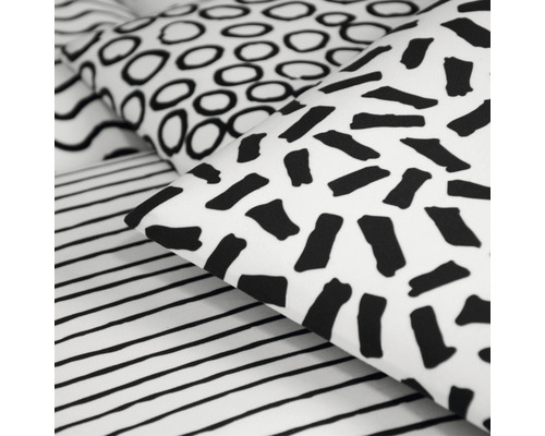 Bettwäsche mit verschiedenen geometrischen Mustern