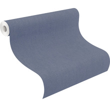Vliestapete 484762 Florentine III Uni Leinen tintenblau
