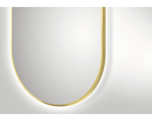 Ovaler Spiegel mit Goldrahmen