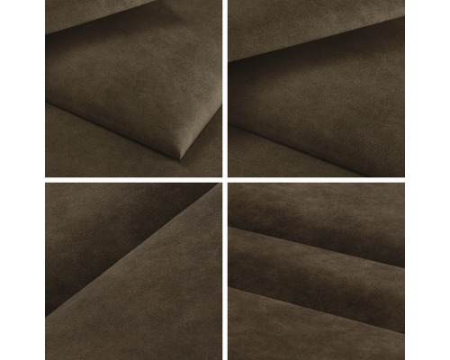 Nahaufnahme eines braunen Möbelbezugstoffes