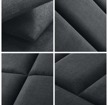 Wandkissen Kingston grau Gewebte-Optik 30 x 15 cm