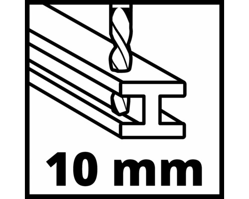 Symbol für Bohren mit 10 Millimeter Durchmesser