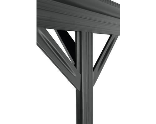 Detailansicht einer Pavillonkonstruktion aus Metall