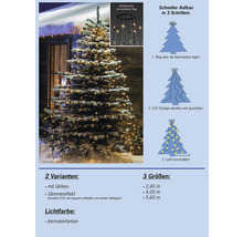 Weihnachtsbaum mit LED-Lichterkette und Aufbauanleitung