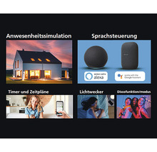 LED Smart Light Einbauspot-Set dimmbar IP44 2,8W 360 lm CCT zigbee Bluetooth Ø 85/75 mm schwarz 230V 3 Stück - Kompatibel mit SMART HOME by hornbach-thumb-4