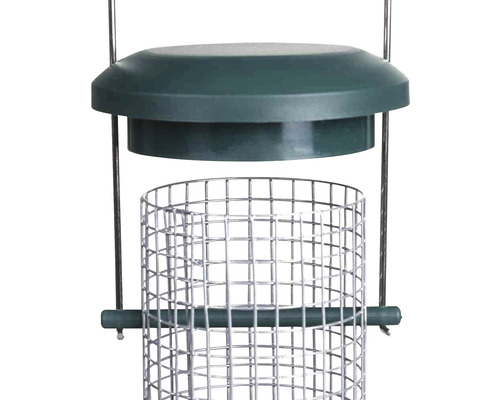 Vogelhaus aus Metallgitter mit Dach