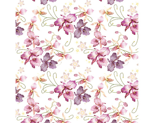 Floral gemustertes Textil mit Orchideen Design.