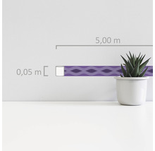 Dekorativer Bordürenaufkleber mit geometrischem Muster, Länge 5,00 Meter
