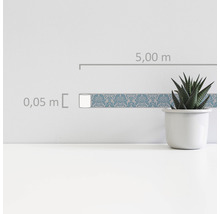 Bordüre 30389-1 Only Borders 9 selbstklebend Ornament grau türkis 5 m x 5 cm