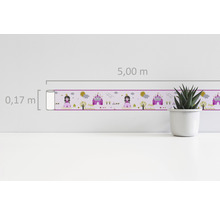 Bordüre mit Prinzessinnen und Schlössern, 5 Meter lang und 0,17 Meter breit