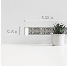 Bordüre 36730-1 Papier Ornament graphit silber 5 m x 10 cm