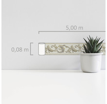 Tapetenbordüre mit floralem Muster, Länge 5 Meter, Höhe 0,08 Meter