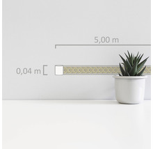 Dekorative Bordüre mit geometrischem Muster, 5 Meter Länge und 0,04 Meter Breite