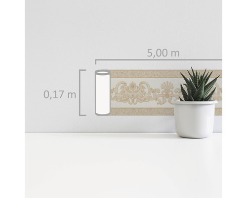 Tapetenbordüre mit Ornamentmuster, 5,00 Meter lang, 0,17 Meter breit