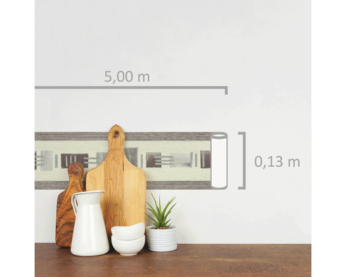 Bordüre mit geometrischem Muster, Länge 5,00 Meter, Breite 0,13 Meter