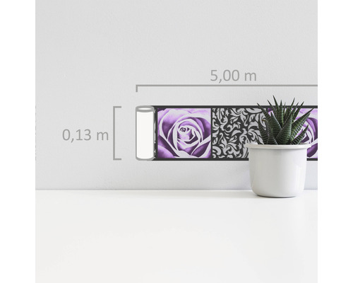 Bordüre mit Blumenmuster, Länge 5,00 Meter, Höhe 0,13 Meter