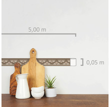 Bordüre mit geometrischem Muster, 5,00 Meter Länge, 0,05 Meter Breite