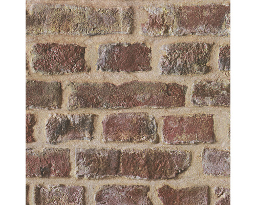 Nahaufnahme einer Tapete mit Backsteinmuster