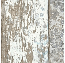 Vliestapete 36119-1 Neue Bude 2.0 Holz Blüten blau braun