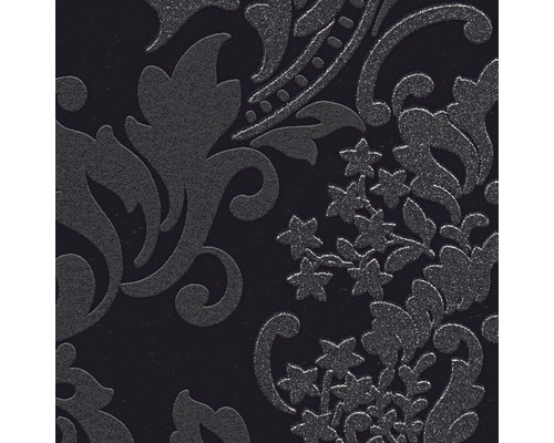 Detail einer gemusterten Tapete mit floralen Elementen