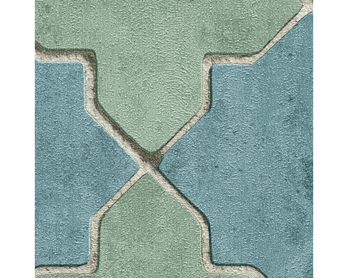 Nahaufnahme von Pflastersteinen mit geometrischem Muster