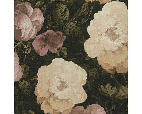 Detailansicht einer Tapete mit Rosenmuster