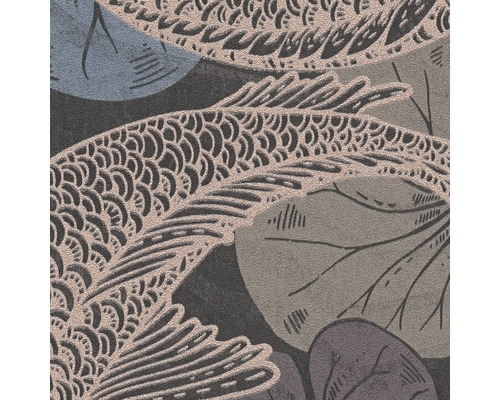 Tapete mit Fisch- und Pflanzenmuster